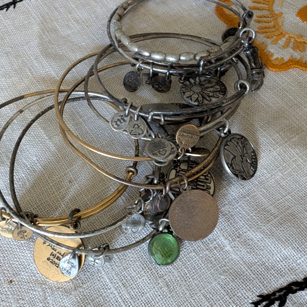 Lot Of Alex And Ani Charm Bracelets